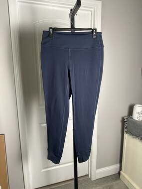 FootJoy Women's Mid-Rise Navy Knit Jogger Golf Pants with Back Pocket#314